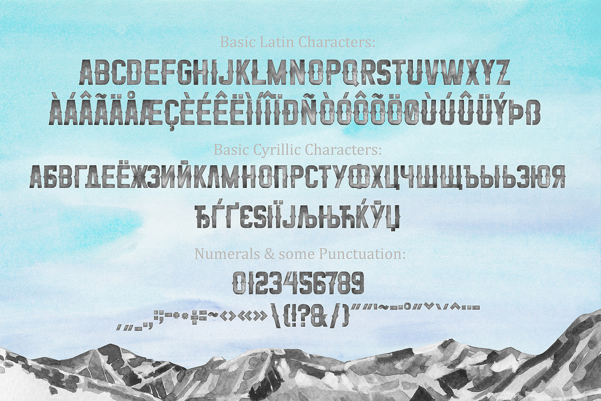 Ice Age - installable SVG font, a Sans Serif Font by Ekaterina Glazkova (Photo 2 of 7)