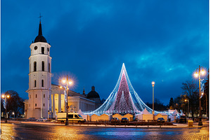 Vilnius, Lithuania. Christmas Tree, an Architecture Photo by Our Amazing World