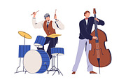 Jazz band musicians performing music, a Person Illustration by Good Studio (Thumbnail 4 of 6)