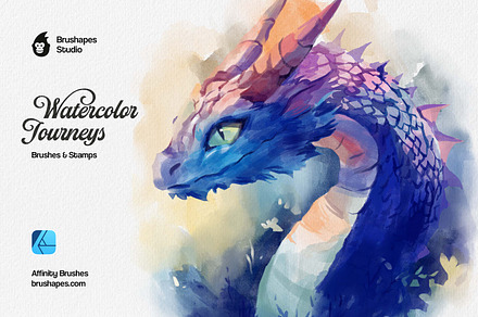 Watercolor Journeys Affinity Brushes, a Brush Add-On by brushapes.com