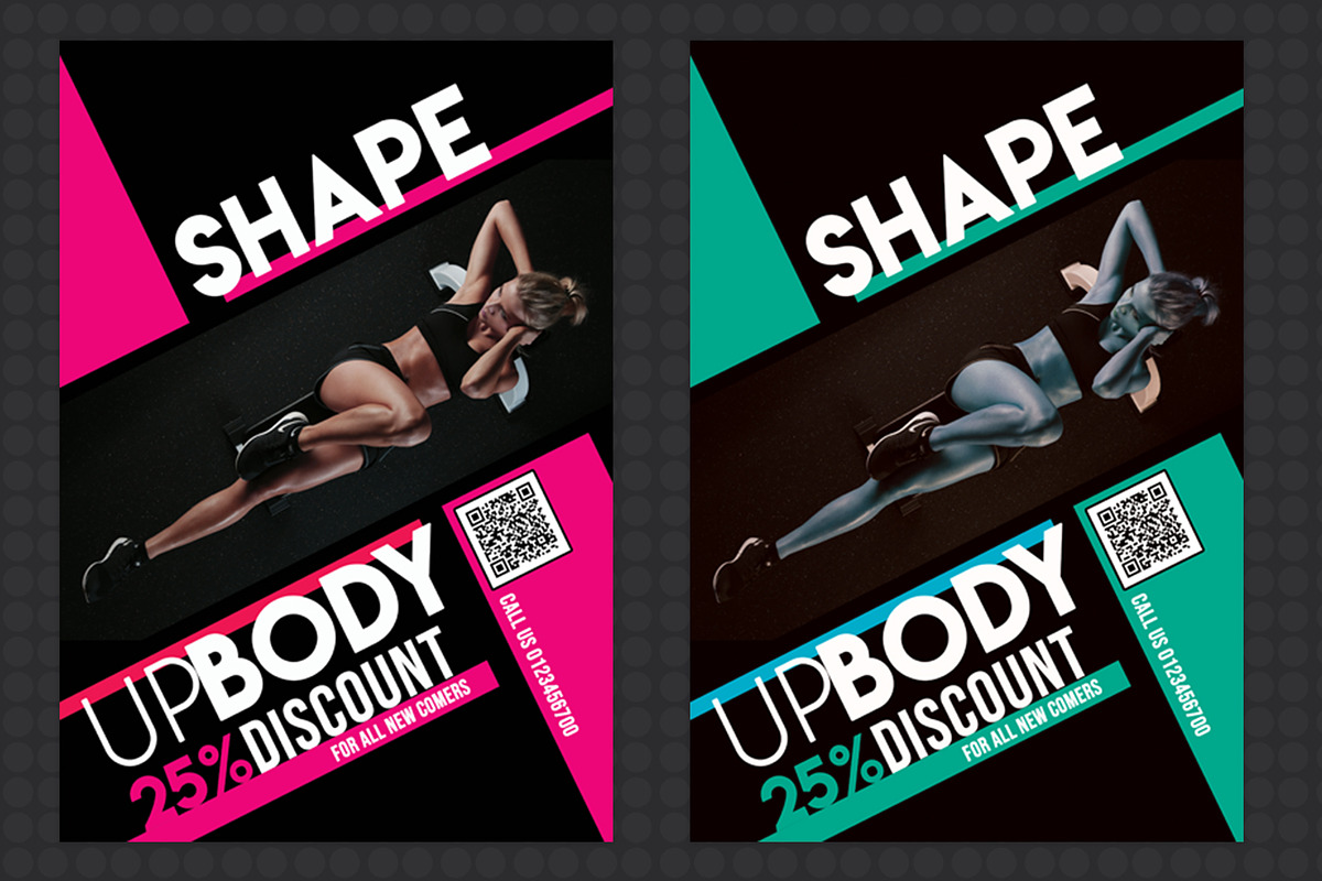 Fitness Flyer With 6 Colors, a Flyer Template by anchor_point_heshan (Photo 3 of 5)