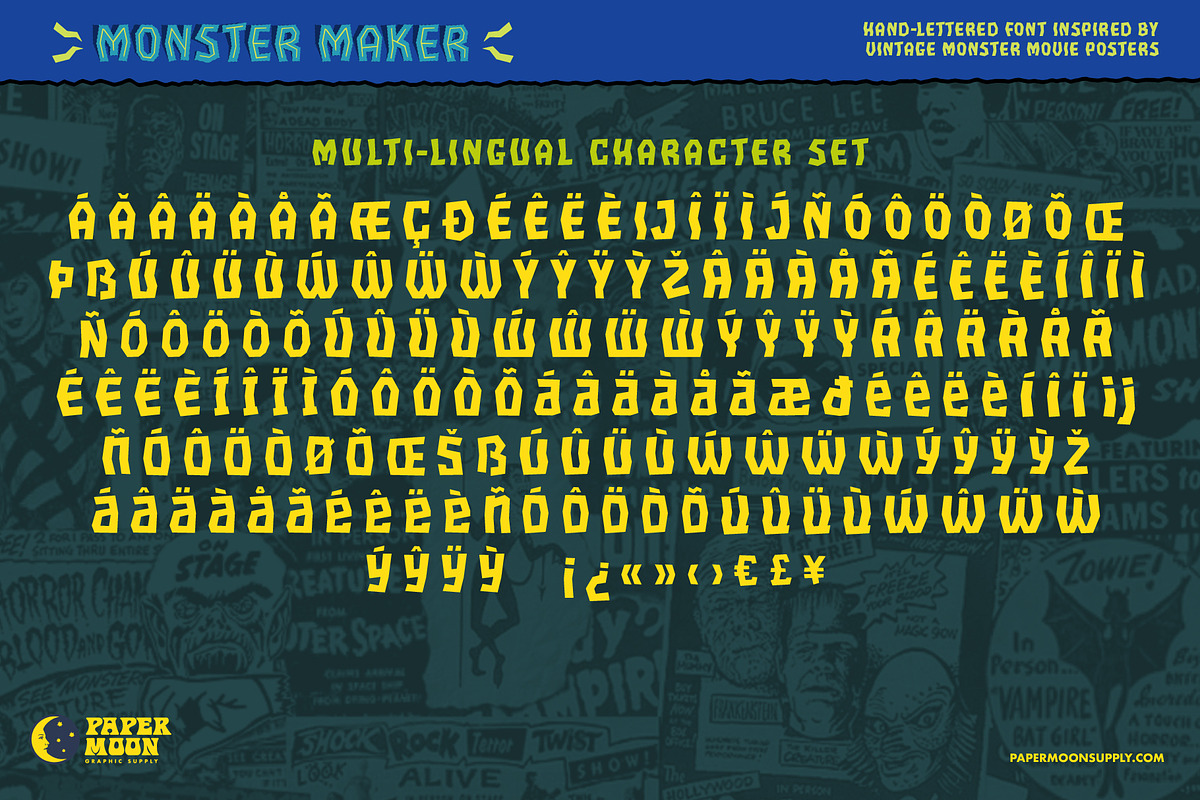 PM Monster Maker Type System, a Sans Serif Font by Paper Moon Graphic Supply (Photo 6 of 11)