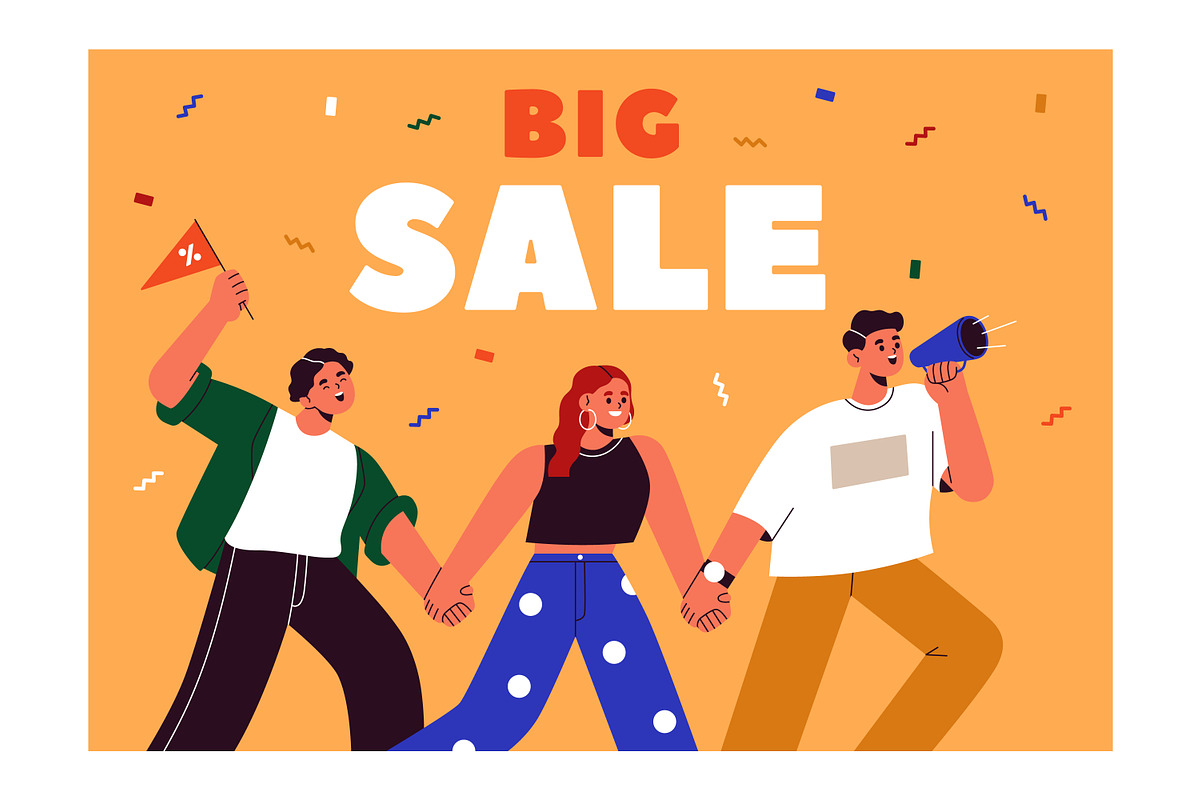 Big sale banners, ad backgrounds set, a Background Graphic by Good Studio (Photo 2 of 5)