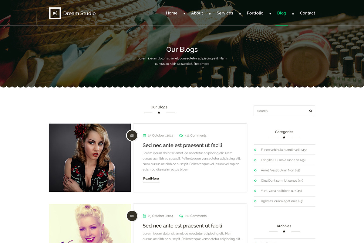 Dream Studio PSD Website Template, a Websites & App Template by WebbyTemplates (Photo 6 of 8)