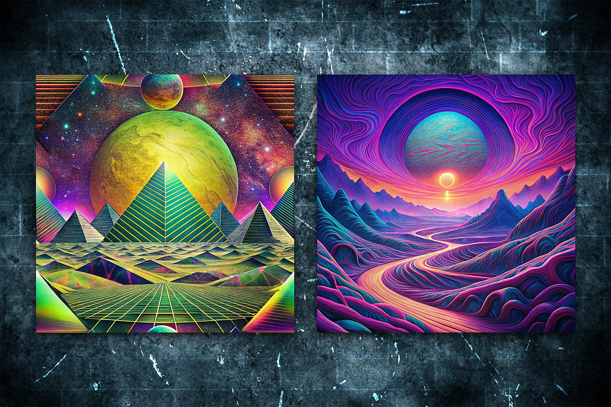 Psychedelic Background Pack, an Illustration by Imamul001 (Photo 3 of 4)