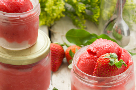 Strawberry sorbet