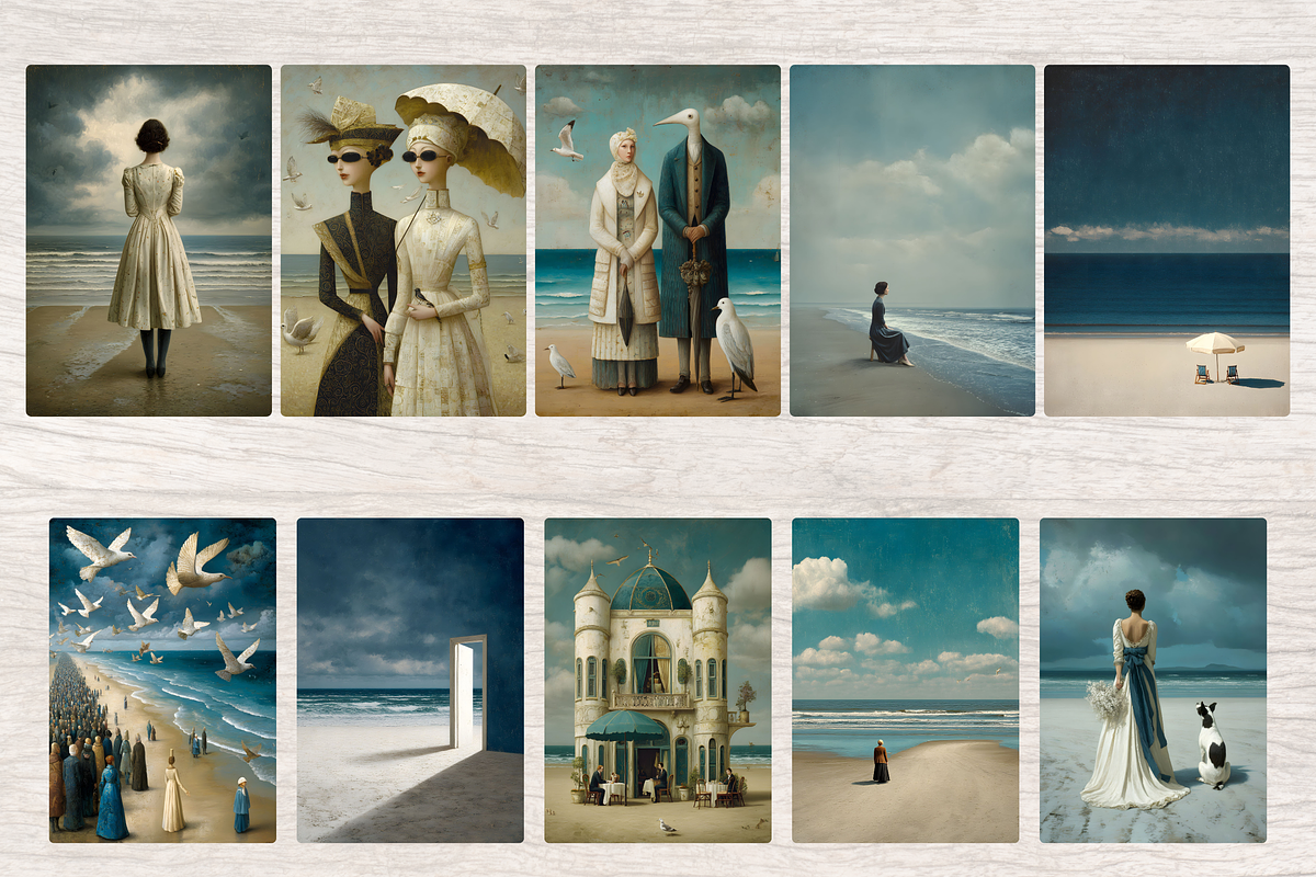 WAVES AND WHISPERS BEACH JUNK JOURNA, a Decorative Illustration by Daring Digies (Photo 6 of 9)