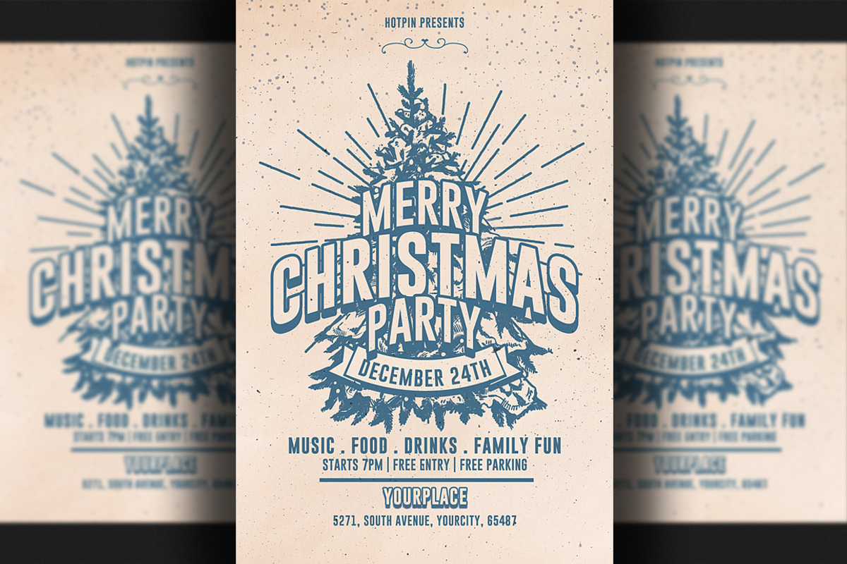 Christmas Party Flyer, a Flyer Template by Hotpin
