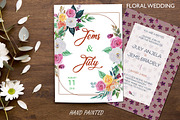 Wedding Watercolor Invitation card, an Illustration by Art Zooted (Thumbnail 1 of 5)
