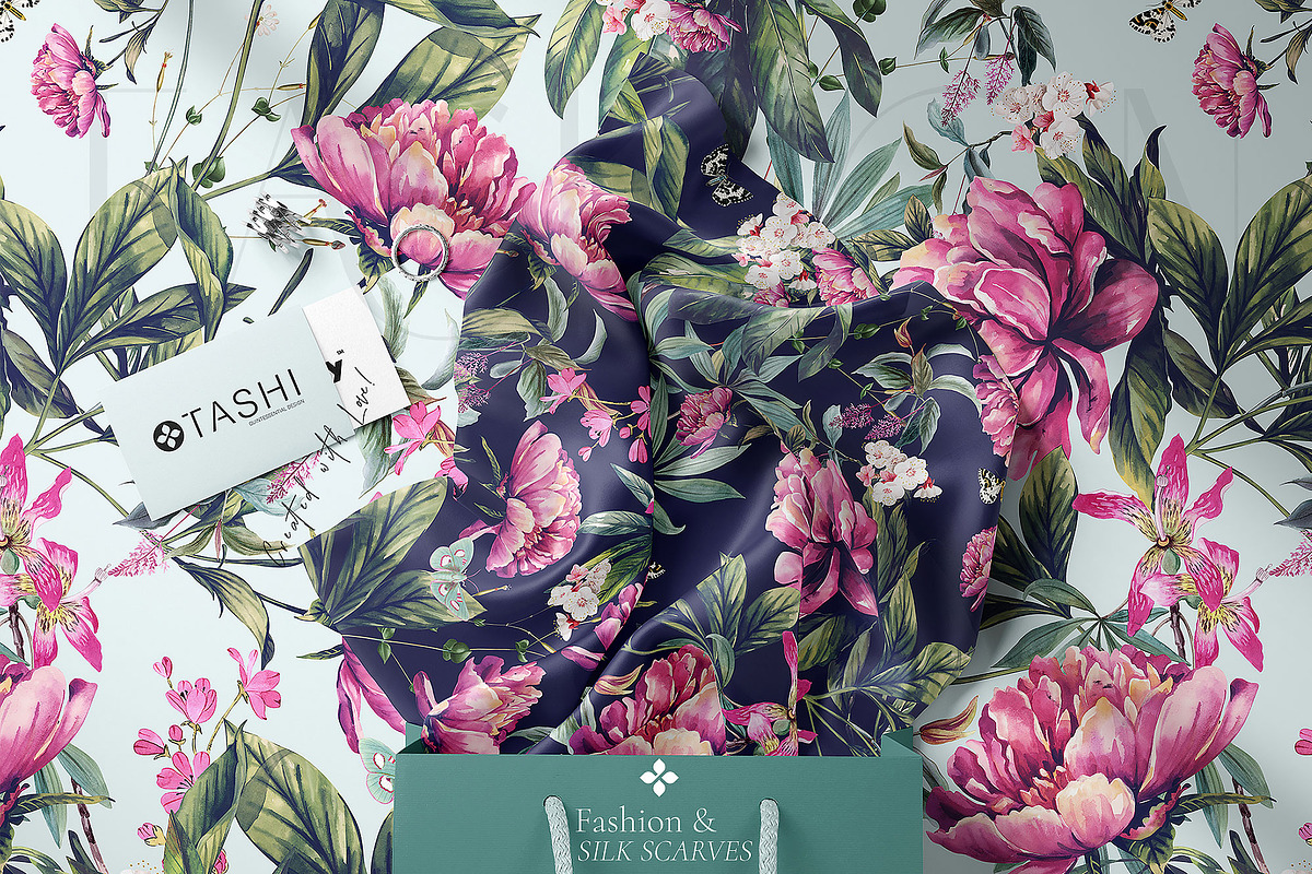 Peony Reverie Prints & Motifs, a Pattern Graphic by Pink Linen (Photo 8 of 10)