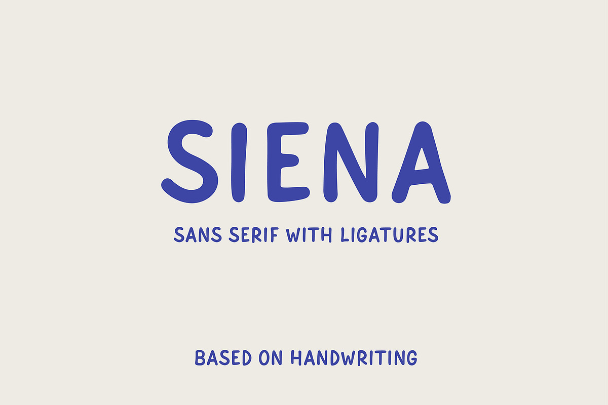 Siena Sans Serif Handwritten Font, a Handwritten Font by Lanastace Studio (Photo 1 of 19)