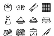 390 Sushi Restaurant Icons, an Outline Icon by adenpinkstore (Thumbnail 12 of 13)
