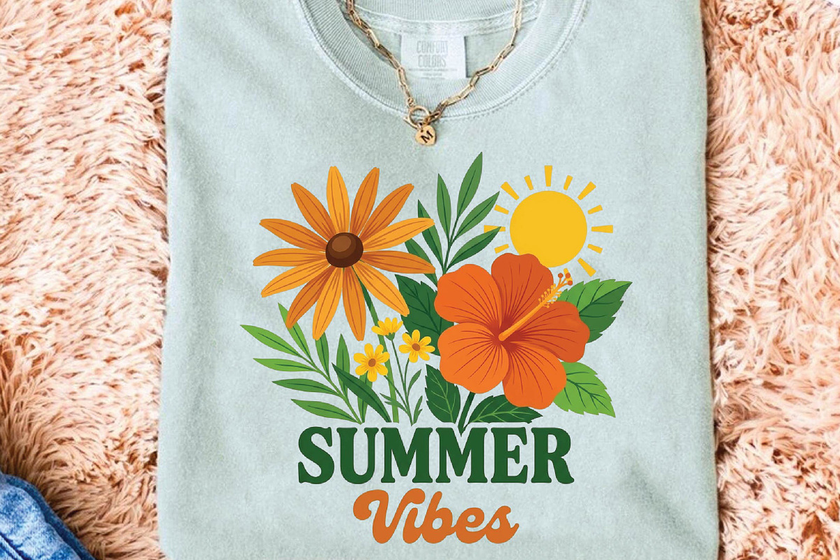 Summer Vibes Png, Floral Summer, a Work Illustration by DreamPrint404 (Photo 6 of 6)