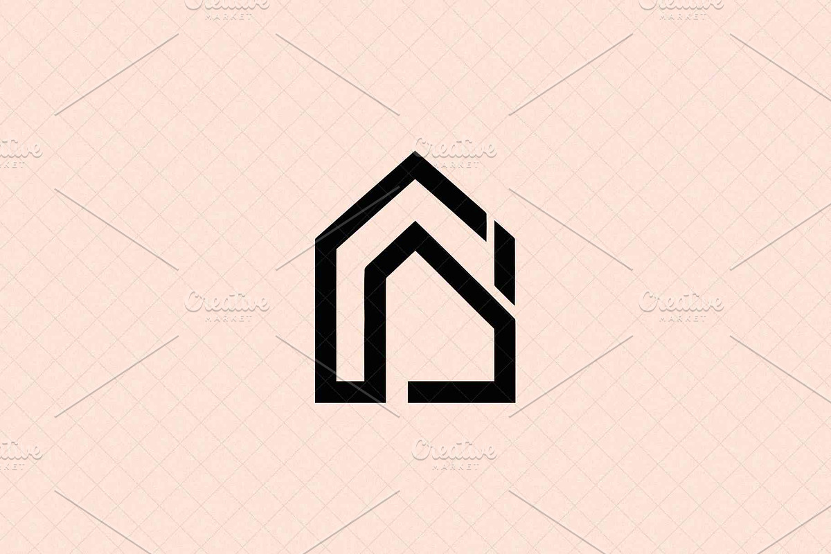 Minimalist House Emblem, an Object Illustration by Vectorium Studio (Photo 1 of 4)