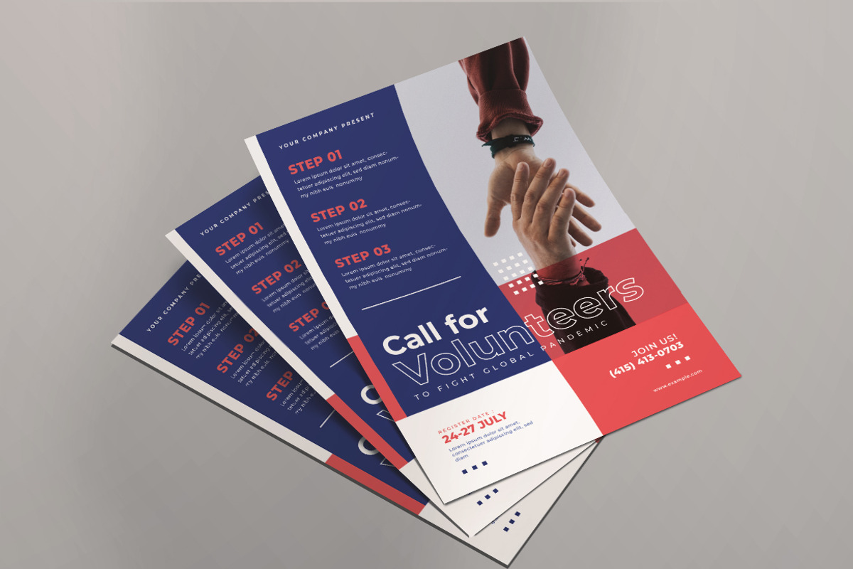 Call For Volunteers Flyers, a Flyer Template by Tokosatsu (Photo 1 of 4)