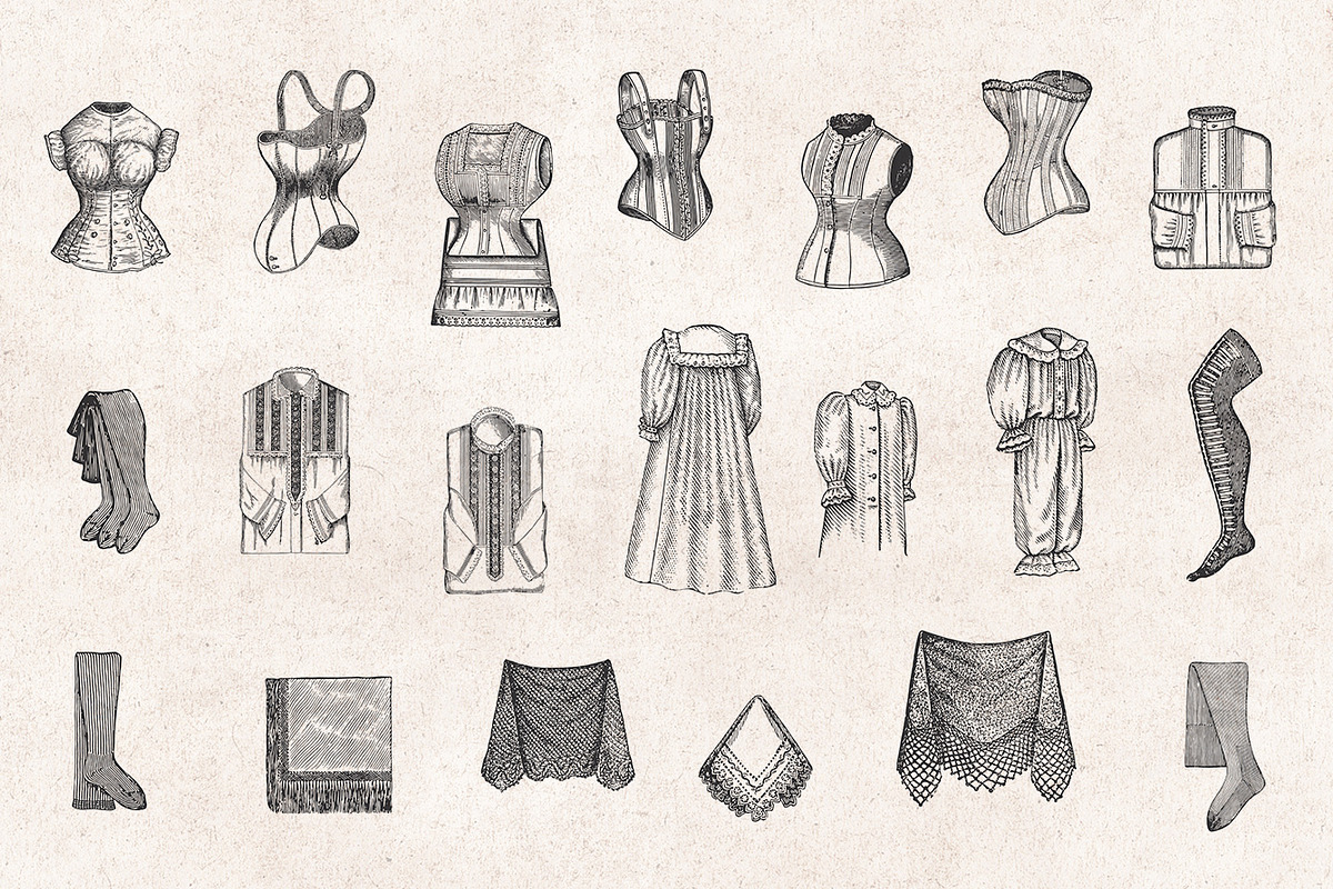 Ladies' Fashion Engravings, an Illustration by Graphic Goods (Photo 4 of 9)