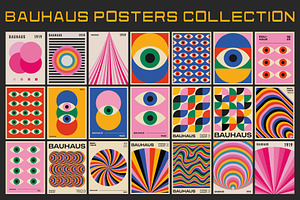 40 BAUHAUS POSTERS VECTOR SET