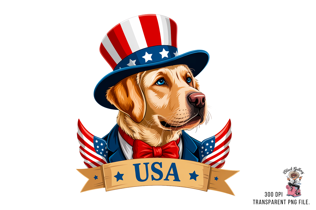 Patriotic Labrador PNG Bundle, a Graphic by Clipart Bloom (Photo 11 of 11)