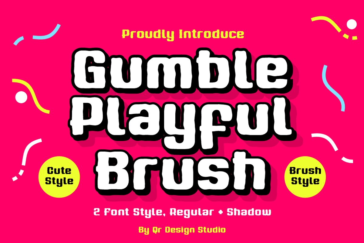 Gumble Playful Brush, a Handwritten Font by QR Design Studio (Photo 1 of 9)