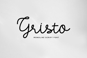 Gristo - monoline font