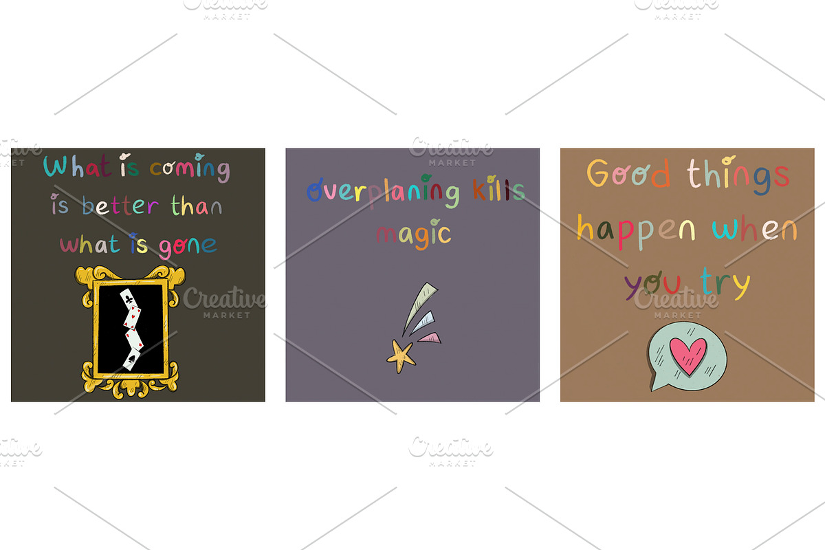 motivational emotional quotes, a Decorative Illustration by SaintPic illustrations (Photo 5 of 9)