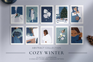 Cozy Winter Abstract Collection, an Illustration by TiriCo