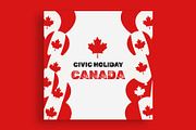 Canada Civic Holiday Banner Design, a Social Media Template by nandinigraphics (Thumbnail 1 of 3)