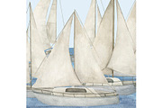 Watercolor Marine Pattern Set, a Pattern Graphic by Natikka Art (Thumbnail 3 of 4)