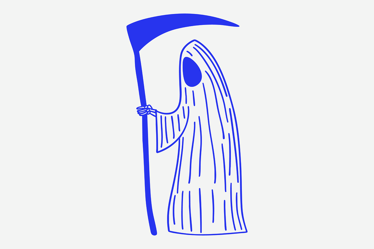 Grim Reaper Doodle Illustration, a Person Illustration by Danil Polshin