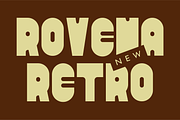Rovena - Retro Display Font, a Font by HAN (Thumbnail 1 of 9)