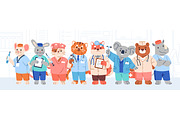 Cute, funny animal doctors set, an Animal Illustration by Good Studio (Thumbnail 7 of 8)