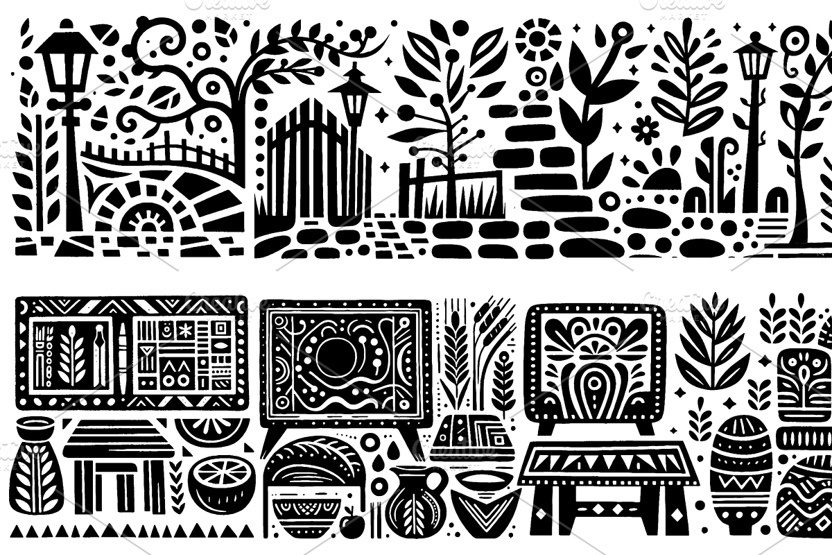 Vintage Gardening Folk Art, a Decorative Illustration by devastd (Photo 17 of 28)