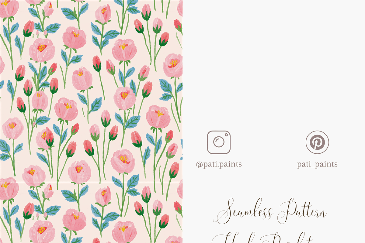 Pink Rosebud Seamless Pattern PNG, a Pattern Graphic by Pati Charm Studio
