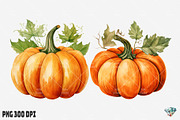 Halloween Pumpkin Watercolor, an Illustration by Gemstone (Thumbnail 4 of 12)