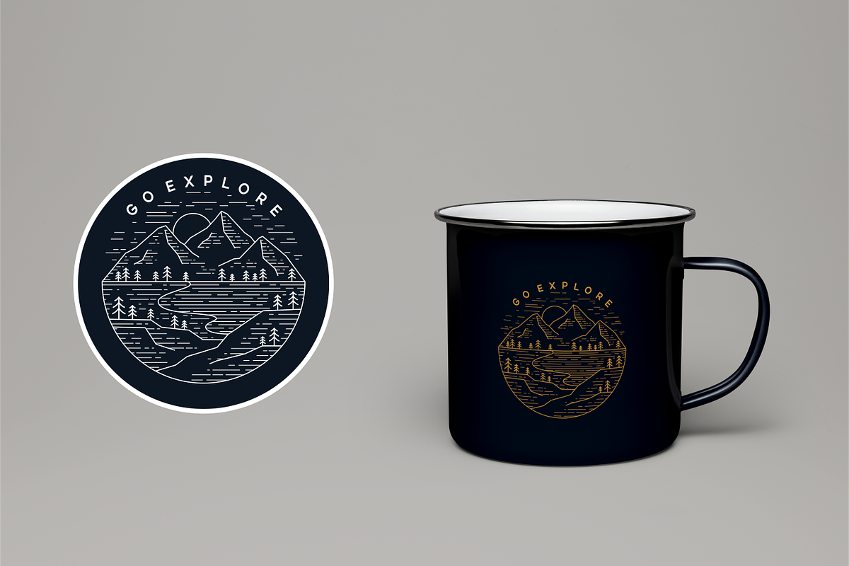 Outdoor Line Art Logo Badge, an Object Graphic by prasetyadavid (Photo 3 of 4)