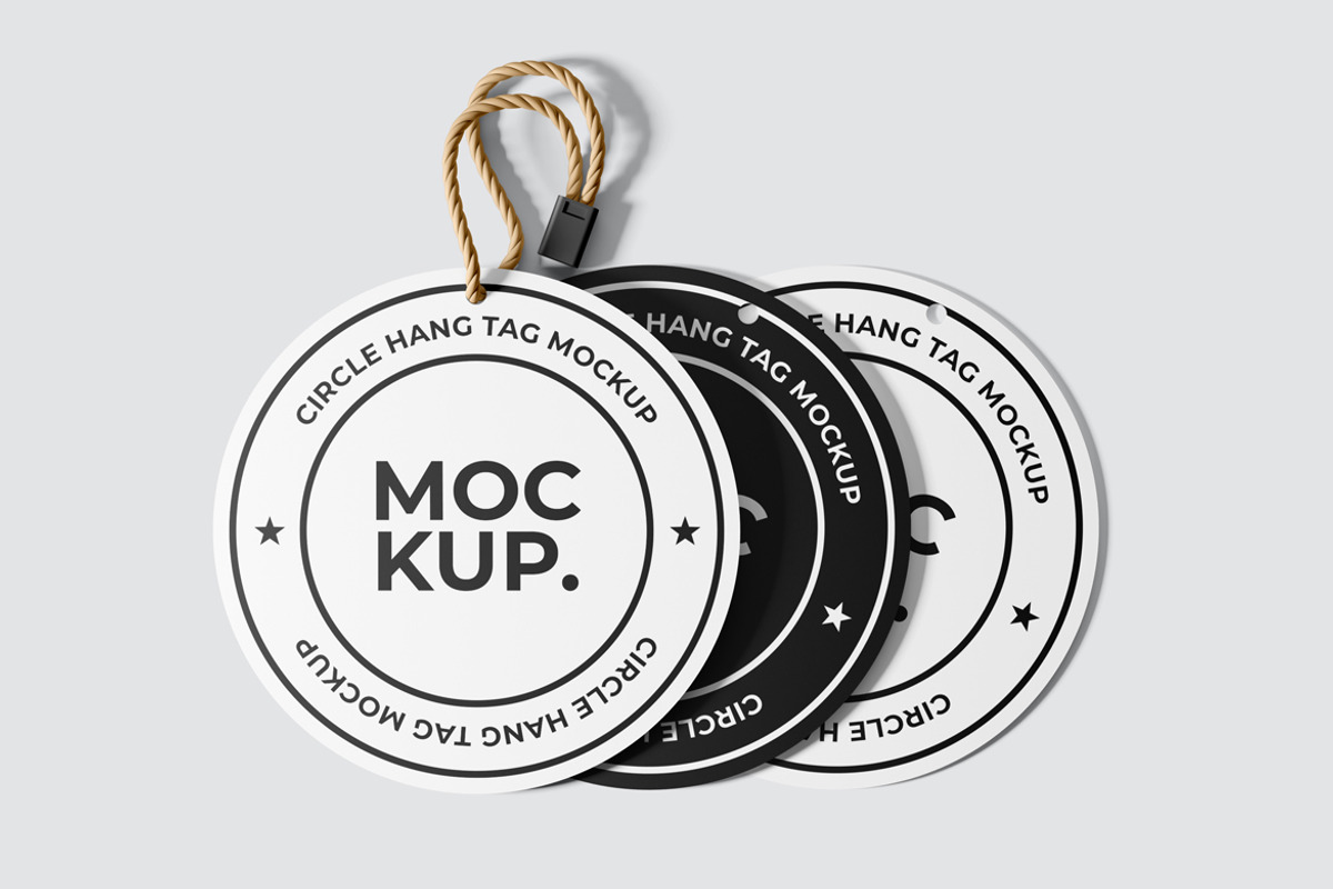 Circle Hang Tag Mockup, a Product Mockup by Rizky Audymas (Photo 6 of 8)