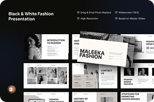 Black & White Fashion PowerPoint, a Presentation Template by SquidPixey