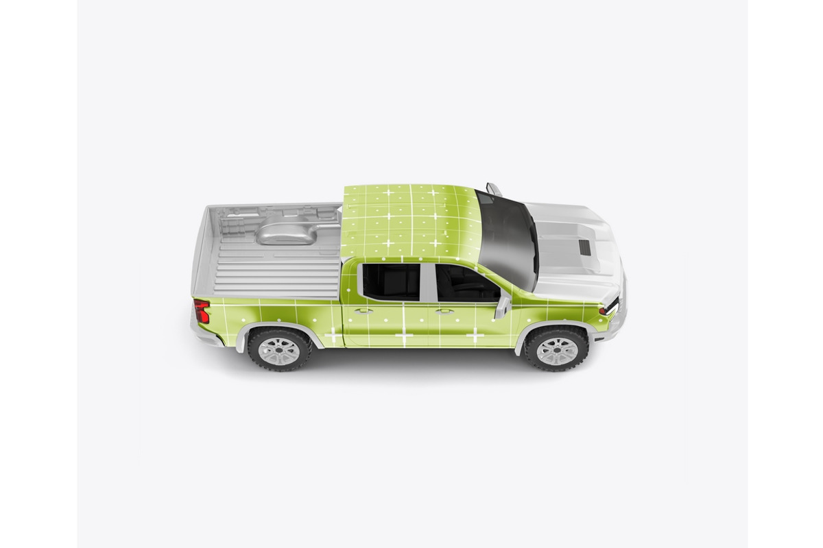 Pickup Truck Mockup, a Product Mockup by OneVectorStock (Photo 11 of 16)
