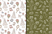 Hand drawn Wedding pattern bundle, a Pattern Graphic by CreativeChristiana (Thumbnail 11 of 14)