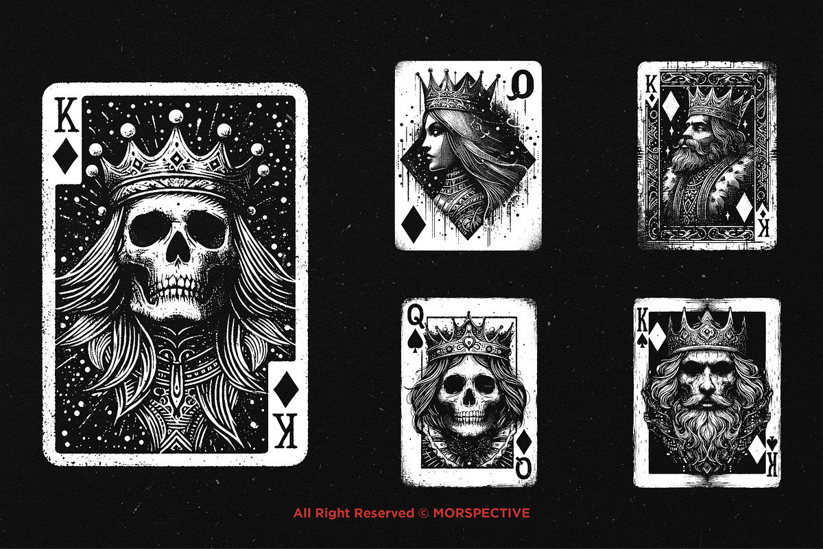 10 Bundle Dark Art Diamond Card King, an Illustration by Morspective (Photo 5 of 7)