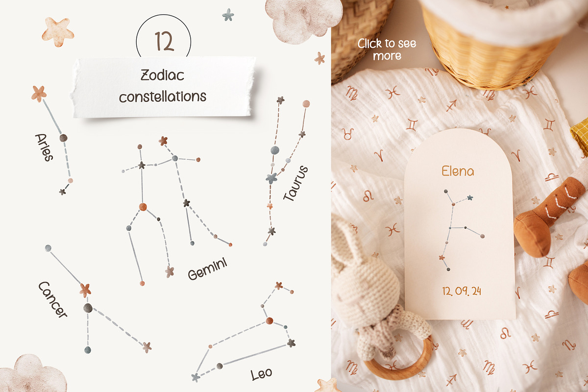 Baby Zodiac - astrology collection, a Decorative Illustration by Eva Gentle (Photo 4 of 10)