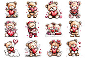 Valentine's Teddy Bear, an Illustration by Design Market (Thumbnail 2 of 5)