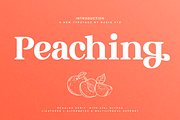 Peaching Regular Serif Font, a Serif Font by Rasio Studio (Thumbnail 1 of 9)