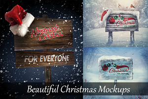 Christmas Wooden Mock-Up