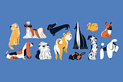 Cute dogs set, patterns, poster, an Animal Illustration by PaperTrident (Thumbnail 2 of 13)
