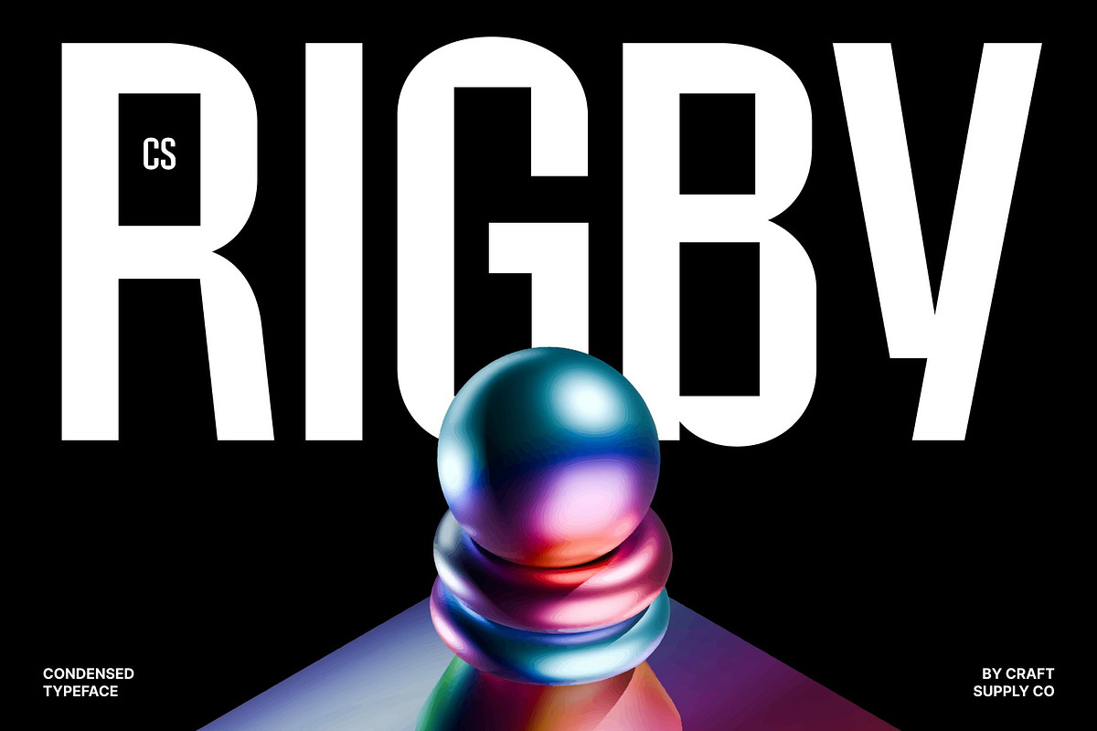 Rigby – Condensed Font, a Sans Serif Font by Craft Supply Co. (Photo 1 of 8)