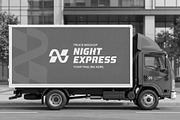 Delivery Box Truck Mockup, an Advertising Mockup by graphypix (Thumbnail 3 of 4)