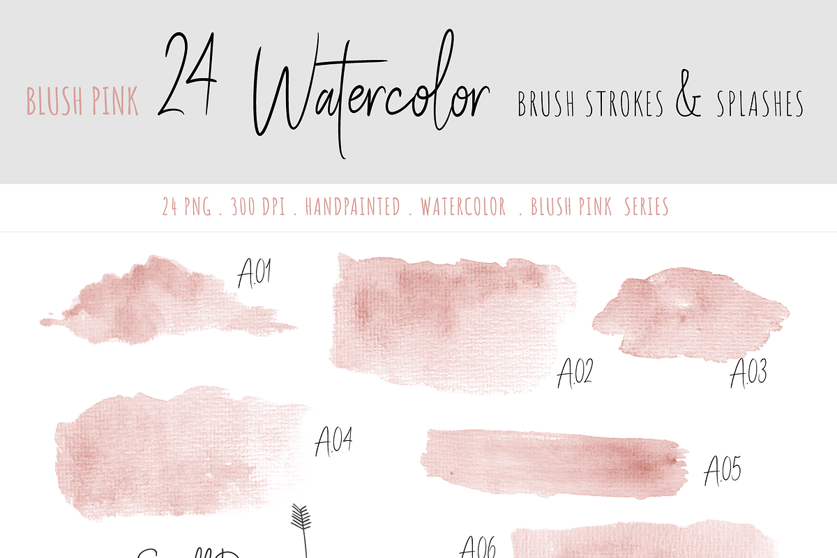 Watercolor Brush TextureBlush Pink, a Texture Graphic by Sahar Heumesser (Photo 5 of 6)
