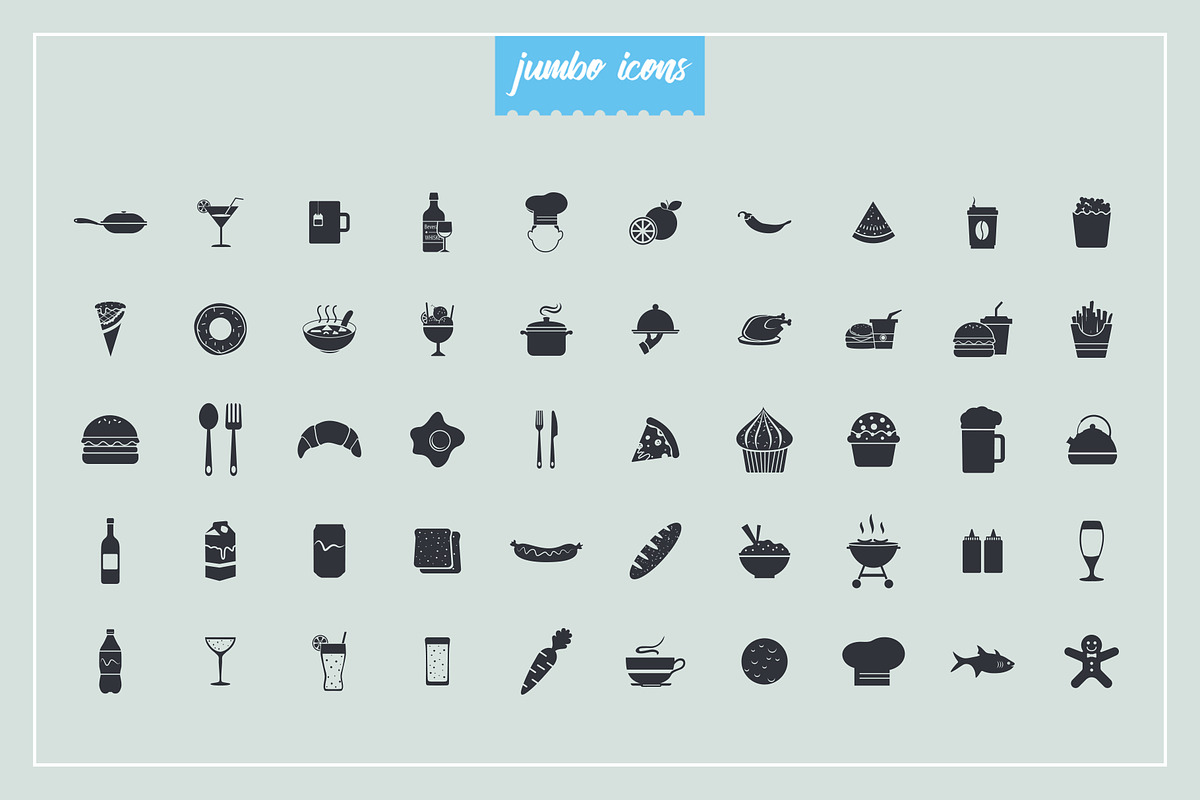 Food Glyph Icons V2, an Outline Icon by Jumbo Icons (Photo 3 of 5)