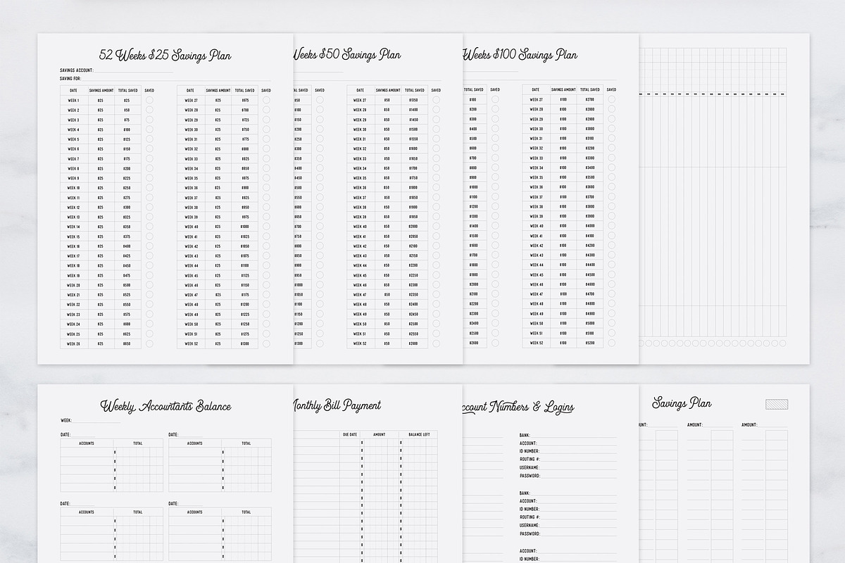 Fully Editable Budget Planner, a Stationery Template by Cuppakeri (Photo 5 of 7)